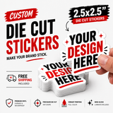2.5” × 2.5” Custom Die-Cut Sticker Pack