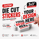 3” × 3” Custom Die-Cut Sticker Pack