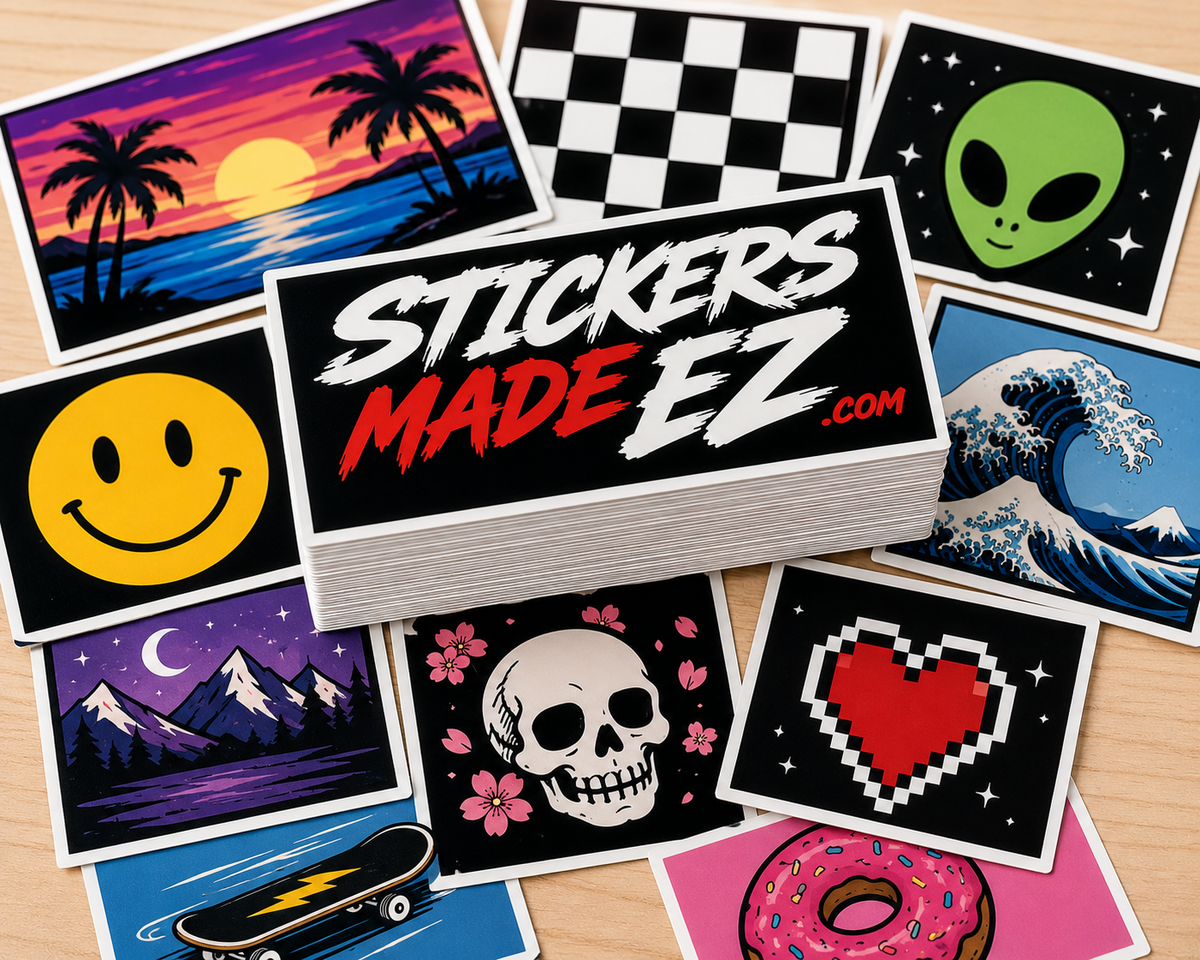 Simple Rectable Sticker Rectangle Stickers – Stickers Made EZ